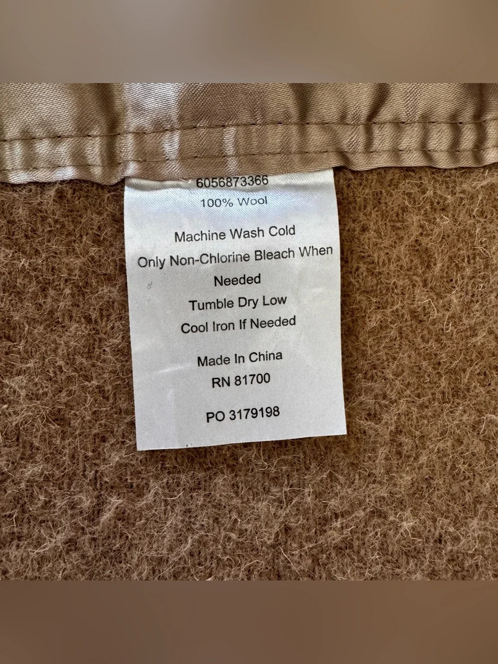 N/A 100% wool